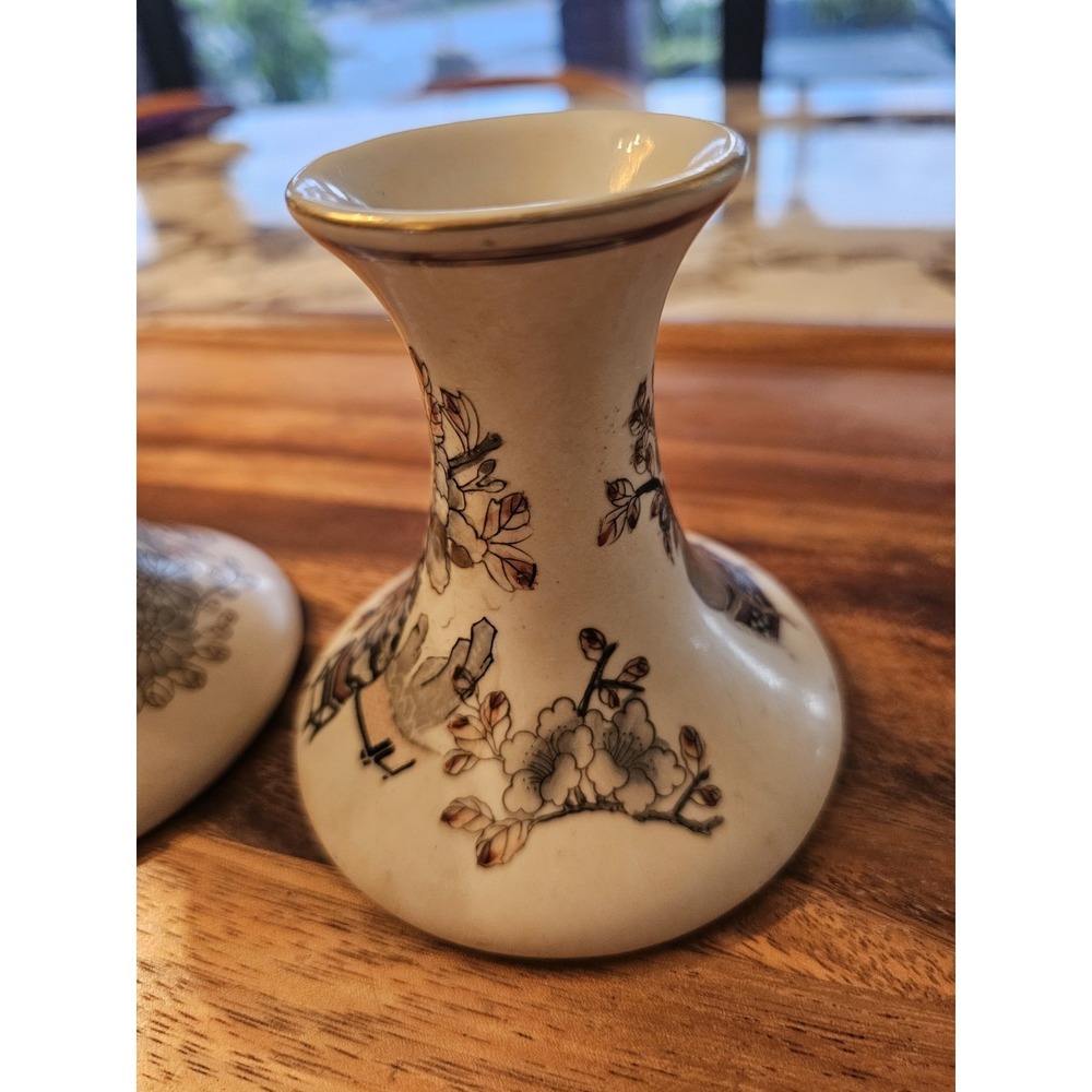 TWO Vintage‎ Toyo Hand Painted In Macau Ceramic Taper Candle Holders 4" - Picture 6 of 14